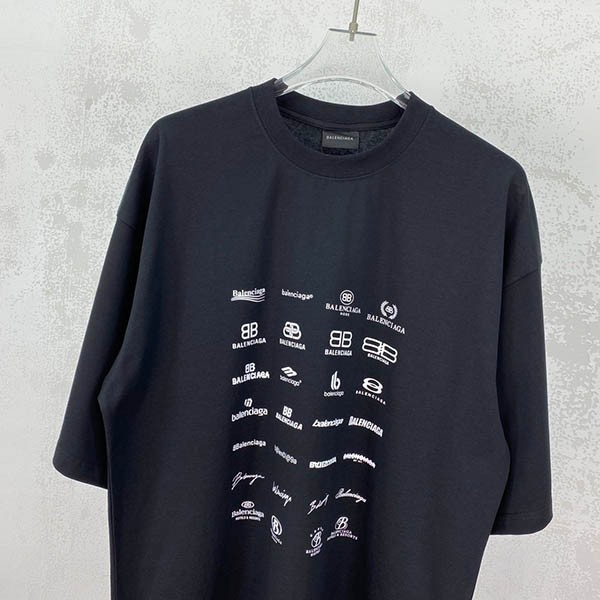 【バレンシアガ 偽物】ARCHIVES LOGOS Tシャツ オーバーサイズ 2色 712398TNVQ79784