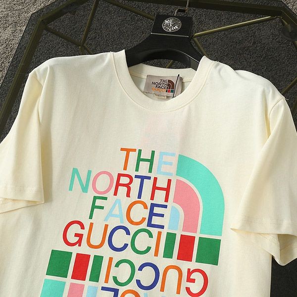 ギフトに最適ノースフェイス グッチ 偽物 ロゴ コットン Tシャツ 2色 guz86483