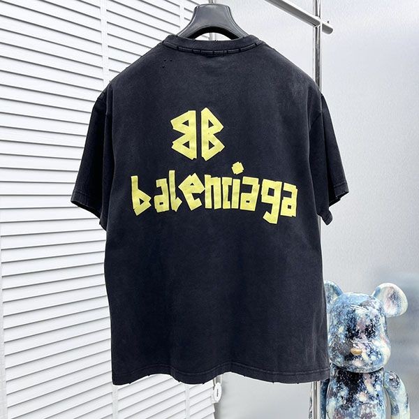 ギフトに最適バレンシアガ Tape Type Tシャツ 偽物 ロゴ 半袖 コットン 2色 bap73141