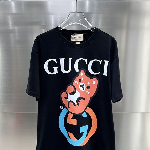 速達発送グッチ×Kawaii キャットプリント Tシャツ コピー guw06752