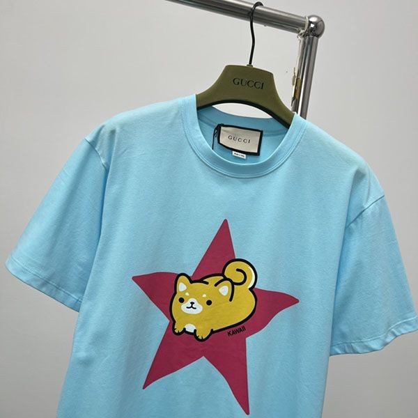 【大特価】グッチ×Kawaii 偽物 キャットプリント Tシャツ gup59765