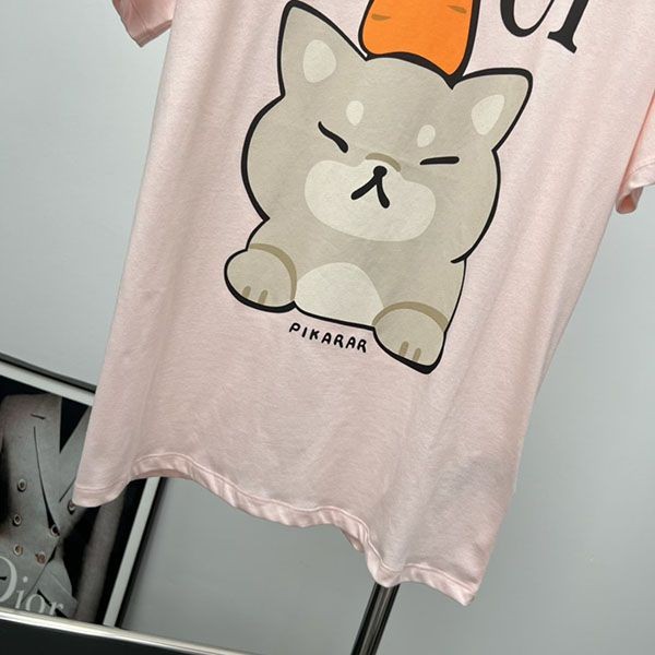 争奪戦グッチ×Kawaii 偽物 キャットプリント Tシャツ gus26464