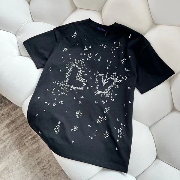 お洒落ルイヴィトン LV スプレッド バイカラー 嘿Tシャツ 偽物 vuw43970