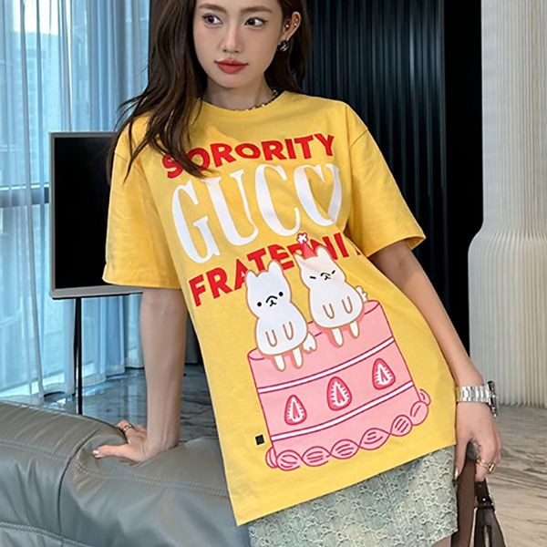 大人気！グッチ Sorority グッチFraternity プリント コピー Tシャツ gum67609