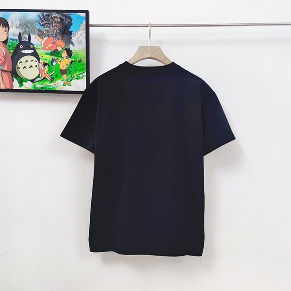 ロエベ☆アナグラム フェイクポケット ロゴ コットン 半袖Tシャツ 偽物 H526Y22X25