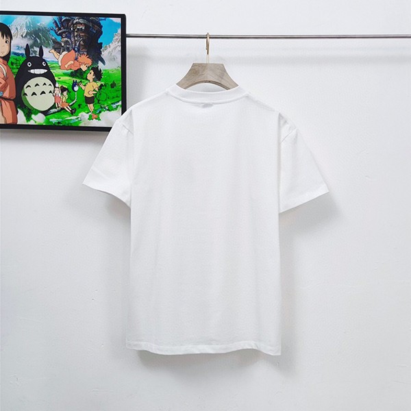 ロエベ☆アナグラム フェイクポケット ロゴ コットン 半袖Tシャツ 偽物 H526Y22X25