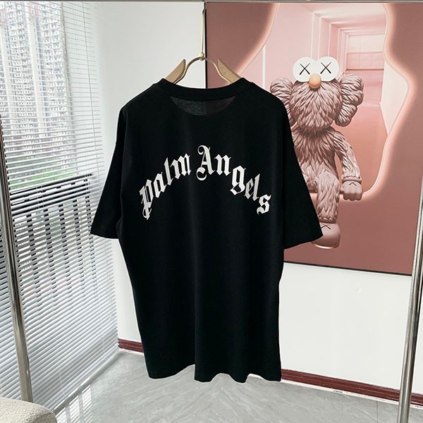 送料無料 モンクレール Palm angels コピー ロゴプリント ロゴパッチ Tシャツ mop32480