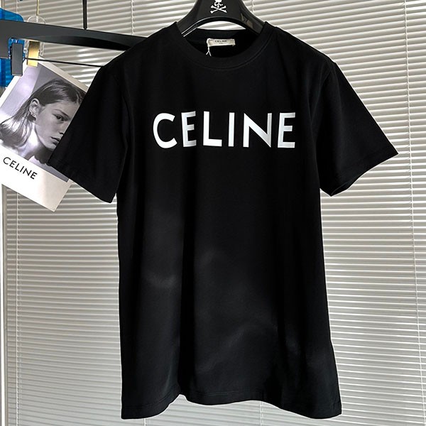 セリーヌ コットン Tシャツ 偽物 ロゴ 4色 Cen43902