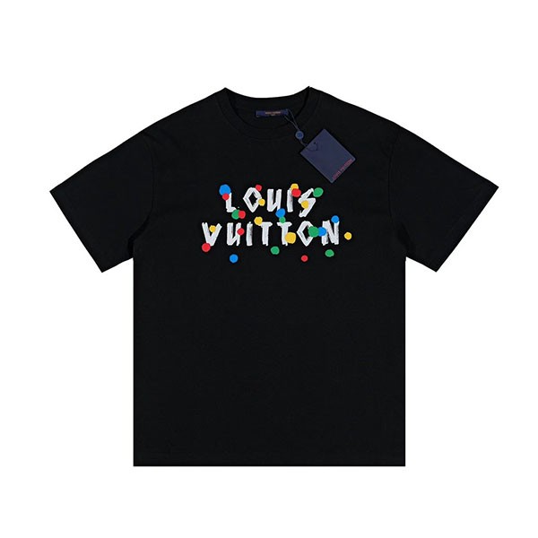 追跡付 ルイヴィトン 草間彌生 コピー ロゴ Tシャツ vur81275