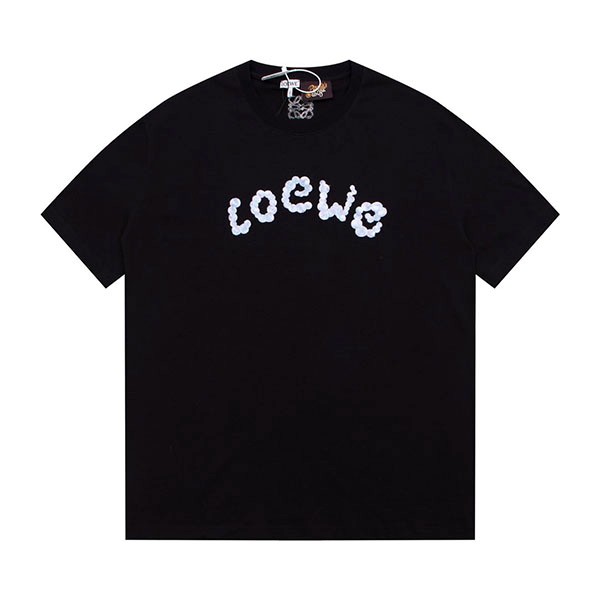 人気No1ロエベ コピー Paulas Ibiza ロゴ コットン Tシャツ 半袖 lok07899