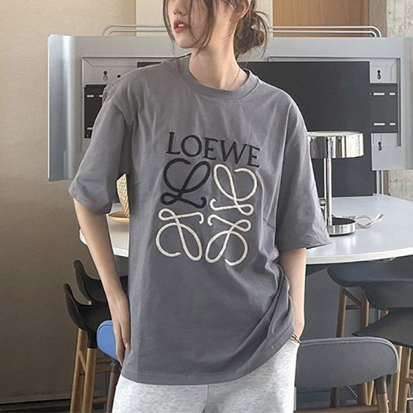 ロエベ プリント コットン ジャージ Tシャツ コピー loh31503