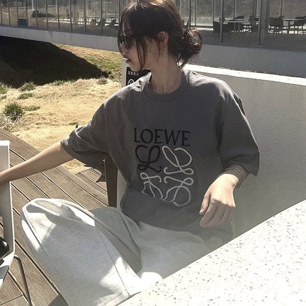 ロエベ プリント コットン ジャージ Tシャツ コピー loh31503