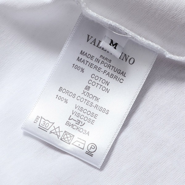 関税込ヴァレンティノ Tシャツ パロディ VLTN コットンロゴ Tシャツ Vuk85200