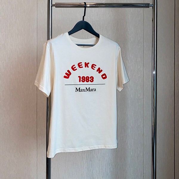 マックスマーラ 偽物 WEEKEND ピュア コットン プリント Tシャツ map82763