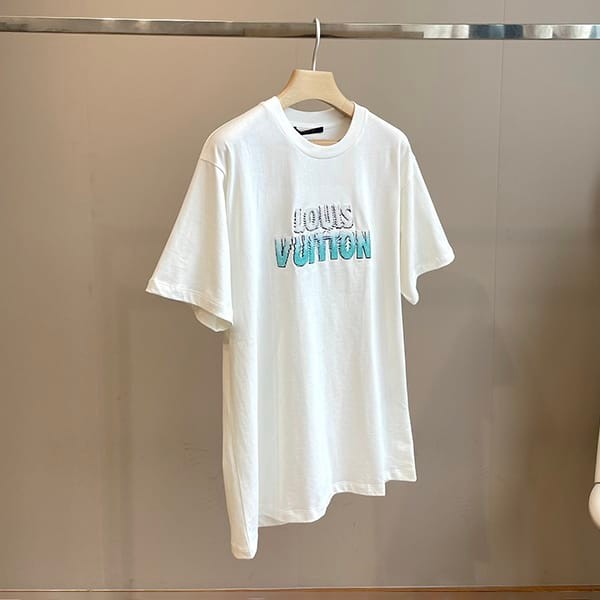 素敵なルイヴィトン LVプリントTシャツ 偽物 ホワイト vuj49895