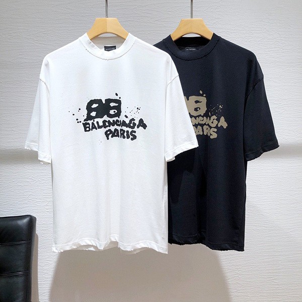 バレンシアガ HAND DRAWN BB ICON Tシャツ 偽物 2色 bab68188