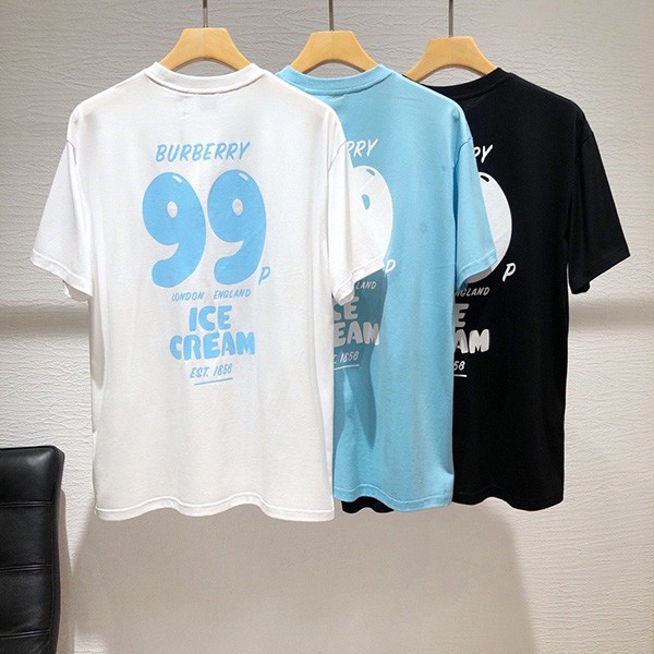 バーバリー コーデの主役にも！アイスクリームプリント Tシャツ コピー 3色 Baw59573