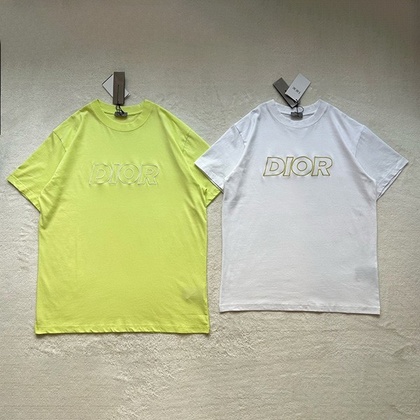 入手困難 ディオール☆ロゴ・ コットン Tシャツ コピー 2色 des35569