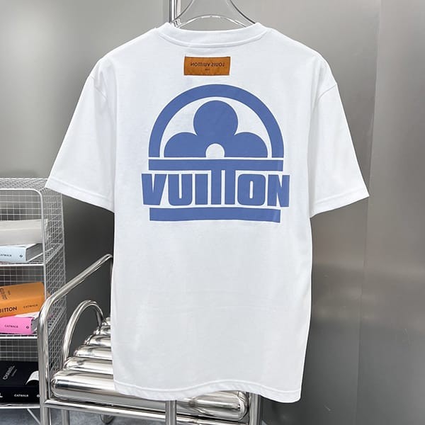 速達発送ルイヴィトン 偽物 コットンショートスリーブ クルーネック Tシャツ 2色 vuk57916