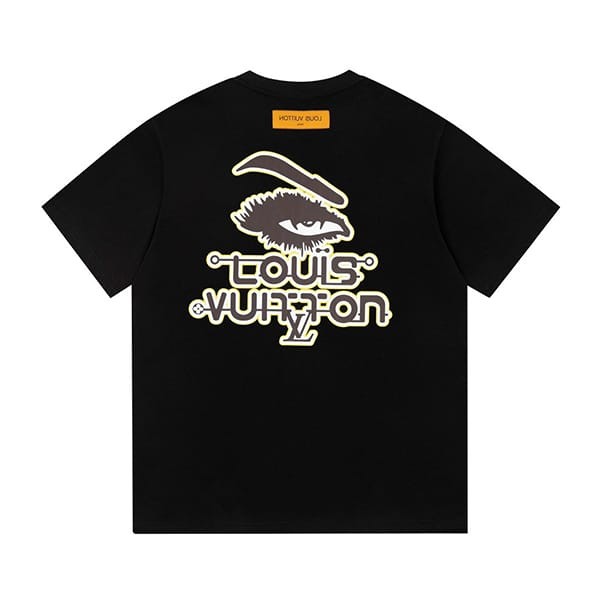 確保済みルイヴィトン クルーネックTシャツ 偽物インターシャ ロゴ vuf40663