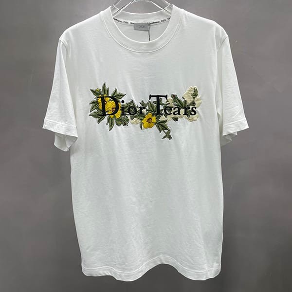 セレブ多数愛用ディオール TEARS Tシャツ 偽物 コットン 2色 393J696I0849