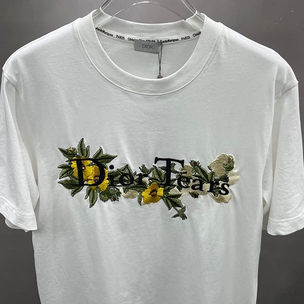 セレブ多数愛用ディオール TEARS Tシャツ 偽物 コットン 2色 393J696I0849