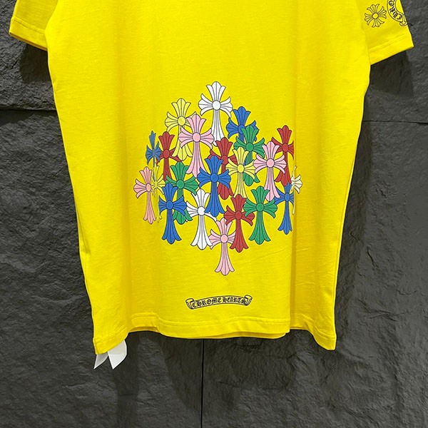 クロムハーツ コピー スクロール マルチカラー カラフル クロス Tシャツ Kub58896