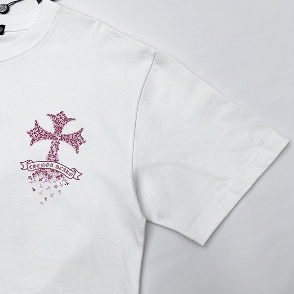 クロムハーツ フローラルクロス Tシャツ 偽物【お洒落★】 Kuh25970