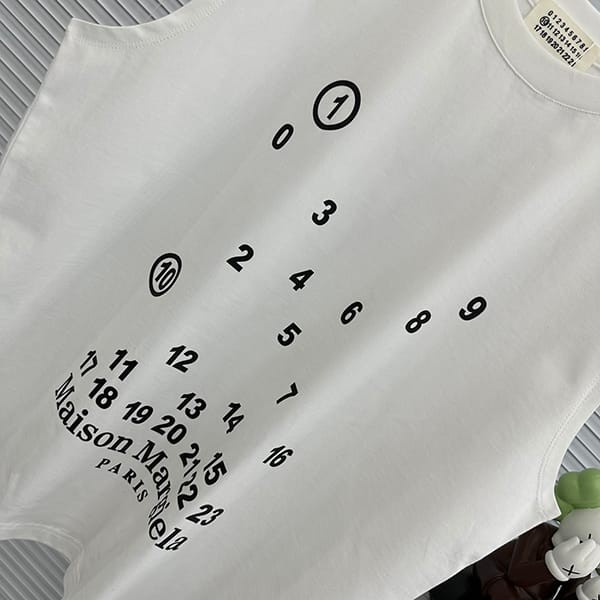 【大特価】MM6 メゾン マルジェラ 偽物 ナンバリング ロゴ Tシャツ ベスト 2色 Mad64838