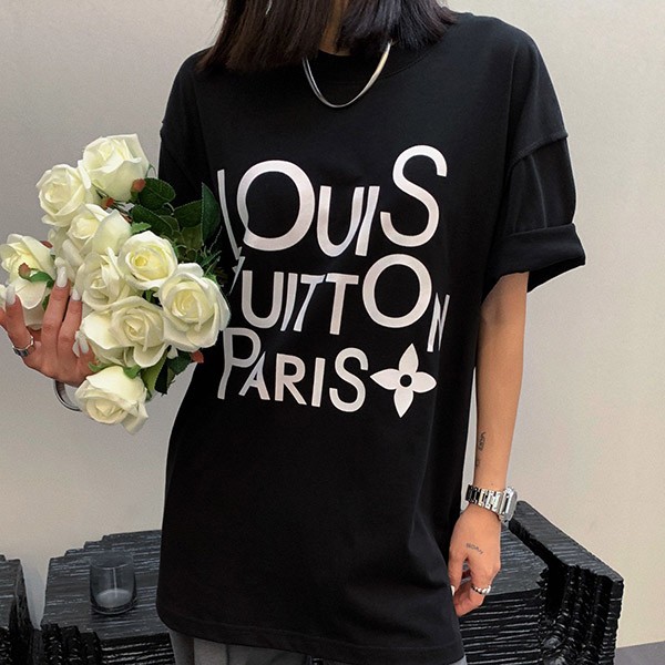 大人気!ルイヴィトン グラフィック クルーネック Tシャツ 偽物 vud46320