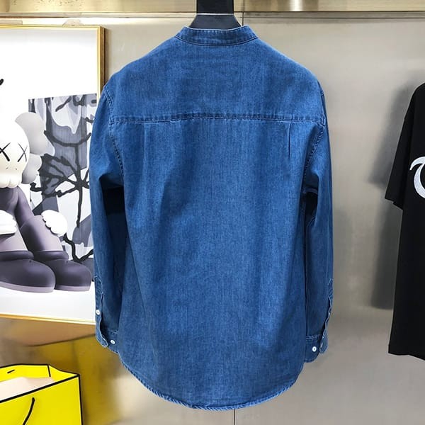 争奪戦プラダ 偽物  Padded denim shirt キルティングデニムシャツ puc52105