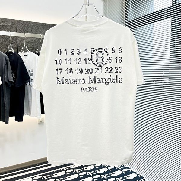 メゾンマルジェラ Tシャツ コピーロゴ バックカレンダープリント ゆったり 半袖 Mak69917