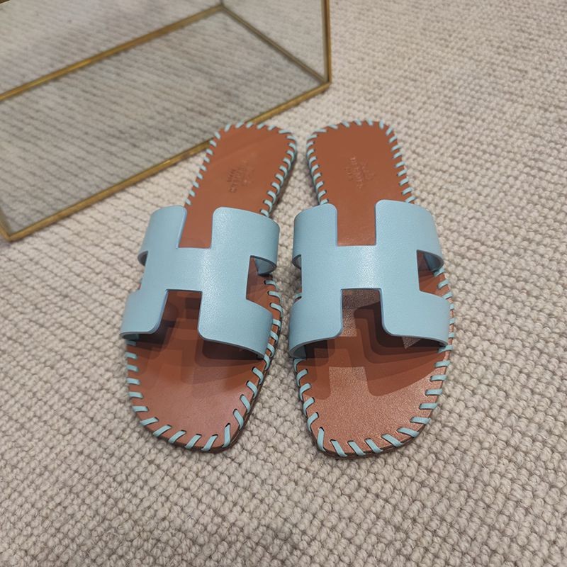 日本未入荷エルメス Oran sandal コピー オラン レザー＆キャンバス サンダル erj95258