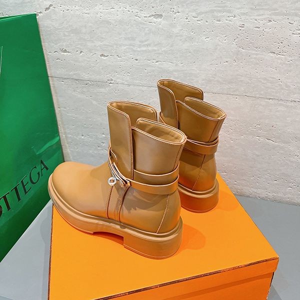 入手困難エルメス Bottines Veo ヴェオ 厚底 アンクルブーツ ブーティ 偽物 erw56215