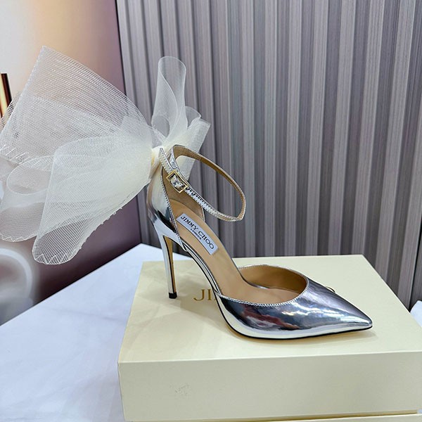 【ジミーチュウ コピー】Averly 100 bow-detailed satin pumps jim16398