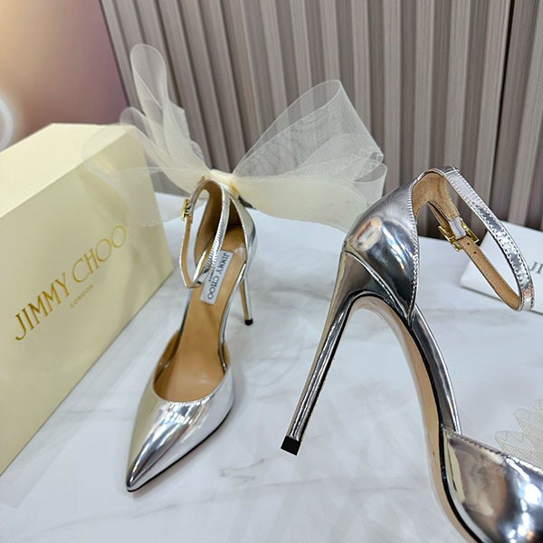 【ジミーチュウ コピー】Averly 100 bow-detailed satin pumps jim16398