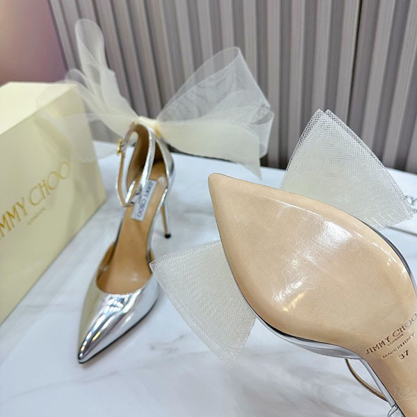 【ジミーチュウ コピー】Averly 100 bow-detailed satin pumps jim16398