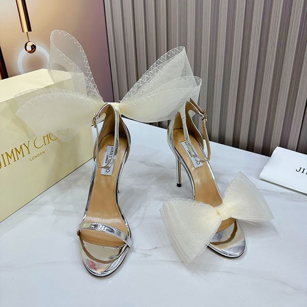 希少 【ジミーチュウ 偽物】Averly 100 bow-detailed satin pumps jiy36757